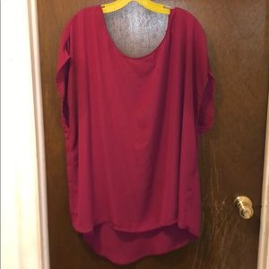 maroon blouse